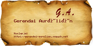 Gerendai Aurélián névjegykártya